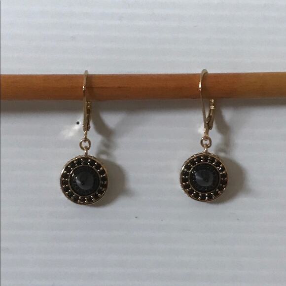 Eddie Borgo drop dangle Black Onyx Cone Crystal Earrings - Picture 5 of 5